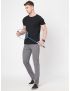 Fitz Solid Cotton Blend Slim Fit Trackpant - Charcoal