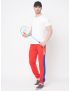 Fitz Solid Cotton Blend Slim Fit Trackpant - Red Clay