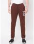 Fitz Solid Cotton Blend Slim Fit Trackpant - Dark Brown