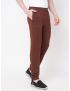 Fitz Solid Cotton Blend Slim Fit Trackpant - Dark Brown