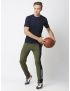 Fitz Colorblock Cotton Blend Slim Fit Trackpant - Olive