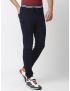 Fitz Solid Cotton Blend Slim Fit Trackpant-ss - Dark Navy