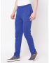 Fitz Solid Cotton Blend Slim Fit Trackpant - Cobalt Blue