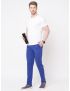 Fitz Solid Cotton Blend Slim Fit Trackpant - Cobalt Blue