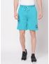 Fitz Solid Cotton Blend Slim Fit Shorts - Sea Blue