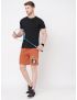 Fitz Solid Cotton Blend Slim Fit Shorts - Brown Sugar