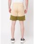 Fitz Colorblock Polyester Regular Fit Shorts - Beige Olive